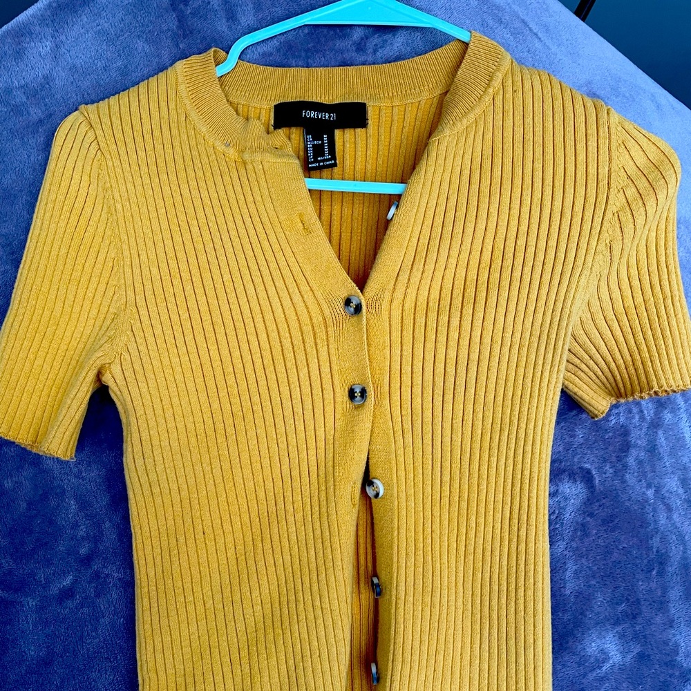 Button down crop top